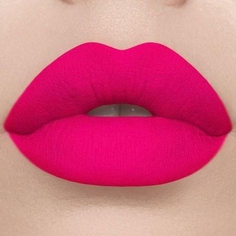 Pink Lips Art, Balzam Na Pery, Make Up Kits, Lip Art Makeup, Hot Pink Lips, Orange Lips, Lipstick Kit, Beautiful Lipstick, Lip Beauty