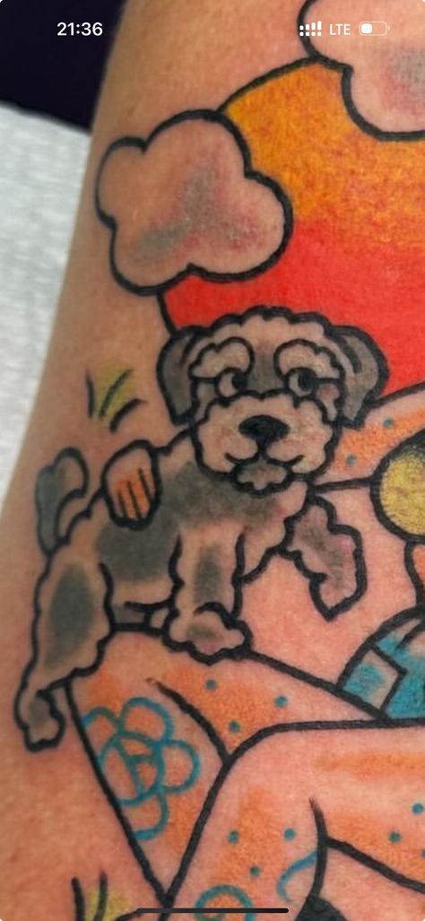 Childhood Dog Tattoo, Sock Tattoo, Sleepy Dogs, Doodle Dog, Dog Tattoo, Dog Tattoos, American Traditional, Old School Tattoo, Animal Pillows