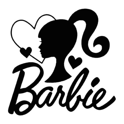 Barbie Chalk Art, Barbie Logo Tattoo, Barbie Cricut, Free Svg Fonts, Barbie Svg, Large Paper Flowers Diy, Barbie Png, Barbie Painting, Barbie Tattoo