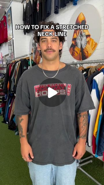 OV on Instagram: "How to fix a stretched neck line? #vintage #y2k" How To Fix Stretched Out Neckline, Neck Line, Household Tips, Instagram Reels, Household Hacks, Fix It, Vintage Y2k, On Instagram, Instagram