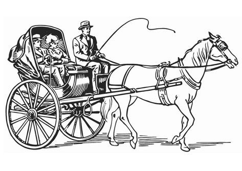 Dibujo para colorear Carruaje - Img 12928 The Alienist Book, Horse Cart, Horse Carriage, Utila, Black Horse, Animal Clipart, Historical Romance, Kids Entertainment, Colouring Pages