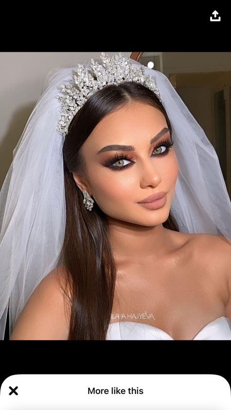 Heavy Glam Bridal Makeup, Bride Makeup Arabic, Heavy Eye Makeup Wedding, Arab Style Makeup, Arabic Style Makeup, Heavy Wedding Makeup, Arabic Makeup Wedding, Arab Makeup Wedding, Arab Bride Makeup