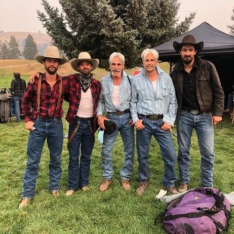 Forrie J. Smith on Instagram: “Me and Ryan Bingham with "Stunt Royalty" on left, Ryan Happy worked with his mom and dad and brother, Wes Scott. Chad Dashnaw (tall guy)…” Ryan Bingham, Ehlers Danlos Syndrome Awareness, Western Men, Yellowstone Series, J Smith, Ehlers Danlos Syndrome, Country Boys, Tall Guys, Mom And Dad