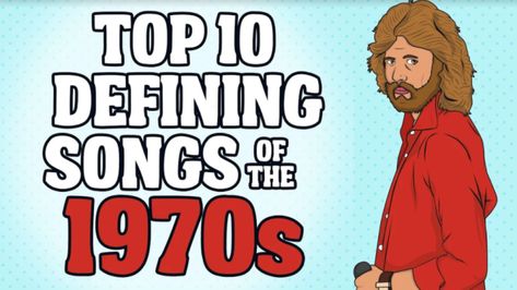 Top 10  Defining Songs of the 1970s Happy Songs Playlist, Party Music Playlist, 70s Songs, Song Lists, College Reunion, Classic Rock Songs, 70s Theme, 1970s Music, Popular Bands