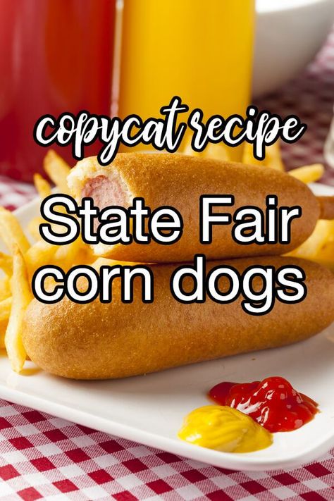 Fair Style Corn Dogs, Corny Dog Recipes, Homemade Corn Dog Batter, Corn Dogs With Pancake Batter, Best Corn Dog Batter, Corn Dog Recipe With Pancake Batter, Fletchers Corn Dogs Recipe, Diy Corn Dogs Recipes, Best Corn Dog Recipe