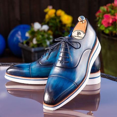 PAUL PARKMAN® on Instagram: “Paul Parkman Men’s Smart Casual Oxfords Blue Leather 👉🏼 Website: www.paulparkman.com  #paulparkman #paulparkmanshoes #oxfords  #mensfashion…” Men's Smart Casual, Smart Shoes, Mens Fasion, Men Footwear, Casual Shoes For Men, Mens Footwear, Smart Casual Men, Custom Made Shoes, Oxford Style