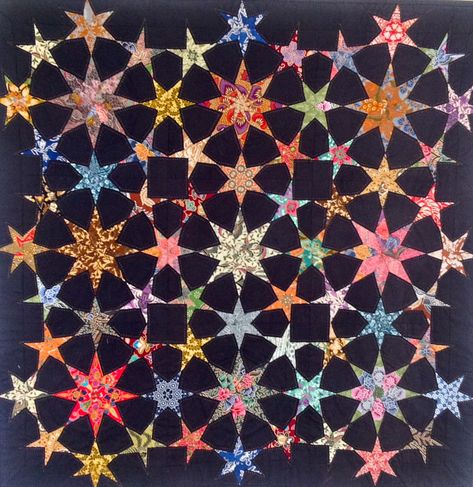 Van Windows, Slow Sewing, 5 Point Star, Black And White Quilts, Start Quilting, Batik Quilts, African Fabrics, Star Quilt Blocks, Star Blocks