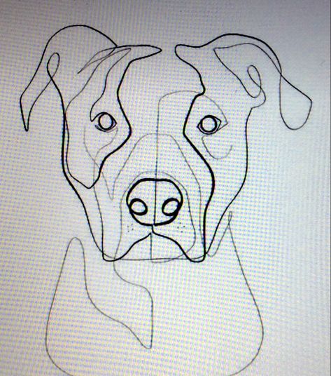 Pitbull Drawing Outline, How To Draw A Staffy Dog, Staffy Outline Tattoo, Pitbull Embroidery, Dog Art Projects, Pitbull Drawing, Bull Terrier Tattoo, Silhouette Embroidery, Pitbull Dogs