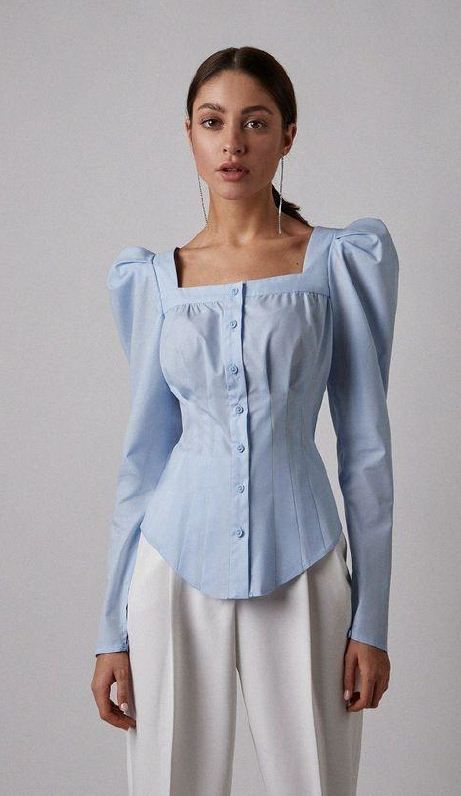 Dresses For Everyday, Outfit Blouse, Detail Couture, Stylish Blouses, Fashion Tops Blouse, Trendy Fashion Tops, Trendy Blouses, Illustration Fashion Design, Fashionista Clothes