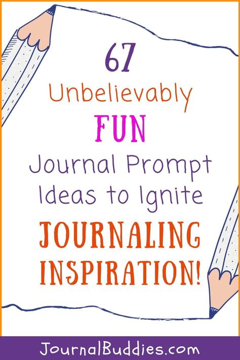 Awaken your creative spirit! Discover '67 Unbelievably Fun Journal Prompt Ideas' that will breathe new life into your journaling routine. These intriguing writing prompts and journal ideas are designed to ignite your imagination, bringing both inspiration and excitement to each writing session. Ready to transform your journal into a treasure trove of ideas and creativity? Let's explore together! #JournalBuddies #InspiringJournalPrompts #WritingPromptsForKids #WritingInspiration Types Of Journal Prompts, Prompts For Creativity, Doodle Journal Prompts, Classroom Journal Ideas, Weird Journal Prompts, Silly Journal Prompts, Art Journaling Prompts, Writing Prompts Journaling, Fun Journaling Prompts