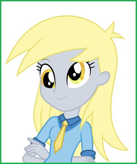 Derpy Melissa Audrey Hooves, sometimes known as Muffins or Ditzy Doo, is a female Pegasus pony featured in the TV show My Little Pony: Friendship Is Magic due to her cross-eyed look in Friendship Is Magic Part 1. Her human adaptation appears across the Equestria Girls and Sofia The First film lineup as a full-time post office worker and Amber's backup vocalists in the Amber Crew. Georgie Henley, Mane 6, Cross Eyed, Derpy Hooves, Office Worker, Sofia The First, Fancy Cars, Blue Polo Shirts, Friendship Is Magic