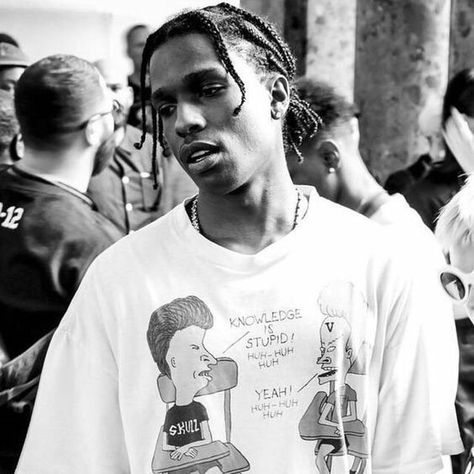 Asap Rocky, White Photo, Rocky, A Man, Dreadlocks, Black And White, White, Instagram, Black