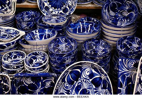 Mexican Poetry, Mexican Dinnerware, Kitchen Blue And White, Blue Talavera, Latina Culture, Mexican Blue, Blue And White Dishes, Blue And White Dinnerware, John Mitchell