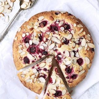 Raspberry Ricotta Cake with Almonds - From A Chef's Kitchen Raspberry Ricotta Cake, Raspberry Almond Cake, Raspberry Ricotta, Raspberry And Almond Cake, Traditional Desserts, Cake With White Chocolate, Entertaining Food, Almond Cake Recipe, Ricotta Cake