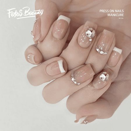 Fake Nail, False Nails, Fake Nails, Nail Tips, Press On Nails, Nail Art, Glitter, Square, Stone