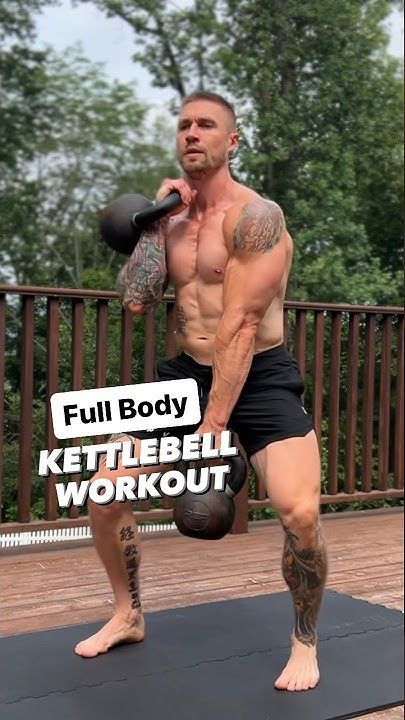 Full Body Kettlebell Workout Body Weight Training For Men, Full Body Functional Workout, Kettlebell Hiit Workout, Kettlebell Circuit Workout, Workout Programs For Men, Kettlebell Arm Workout, Kettlebell Core Workout, Kettlebell Ab Workout, Full Body Kettlebell