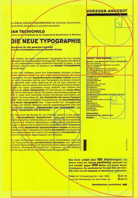 Golden Section — Die_Neue_Typographie Jan Tschichold, Swiss Typography, Sean Adams, Mises En Page Design Graphique, Newspaper Design, Typography Layout, Resume Design Template, Design Editorial, Grid Layouts