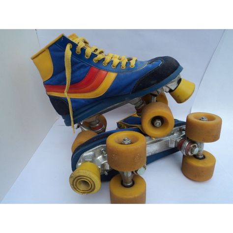 I had these ,was no good at it though..rainbow 1980's roller skates. Disco 80, 80s Icons, 80s Childhood, 1980s Childhood, 70s Toys, Vintage Disco, Childhood Memories 70s, Retro 2, Memory Board