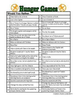 "Hunger Games" FREE Would You Rather Questions Hunger Games Activities, Hunger Games Party, Rather Questions, Hunger Games Movies, Would You Rather Questions, Classroom Freebies, Hunger Games 3, Hunger Games Catching Fire, Hunger Games Trilogy