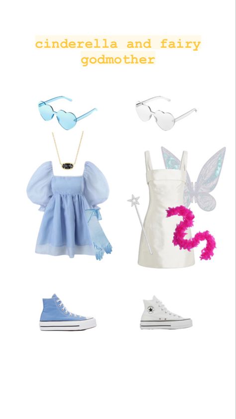 Fairy Godmother Costume, Fun Halloween Outfits, Cute Group Halloween Costumes, Matching Halloween Costumes, Classy Halloween Costumes, Bff Halloween Costumes, Trio Halloween Costumes, Best Friend Halloween Costumes, Halloween Coustumes