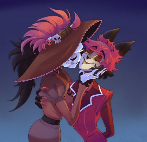 Rosie And Alastor Fanart, Radiorose Fanart, Rosie X Alastor, Alastor And Rosie, Alastor X Rosie, Queer Platonic, Otp Prompts, Alastor Hazbin Hotel, Vivziepop Hazbin Hotel