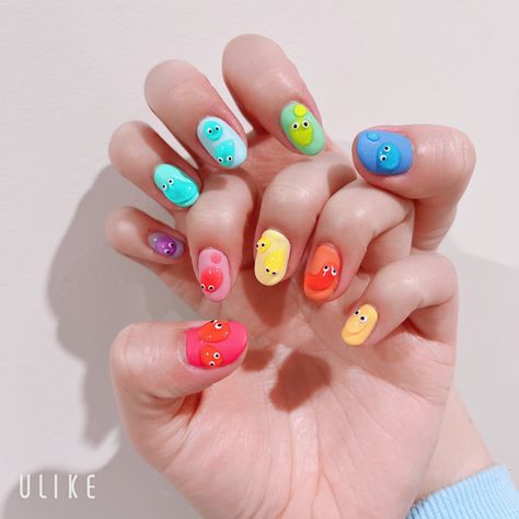 Korean Nail, Korean Nail Art, Korean Nails, Nail Idea, Cute Nail Art, Color Full, Nails Inspo, Clothing Ideas, Beauty Nails