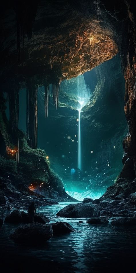 Ice Environment, Wall Of Water, Waterfall Paintings, Mystical Places, Background Images Wallpapers, Wallpaper Nature Flowers, Magical Art, Beautiful Sites, Fantasy Places