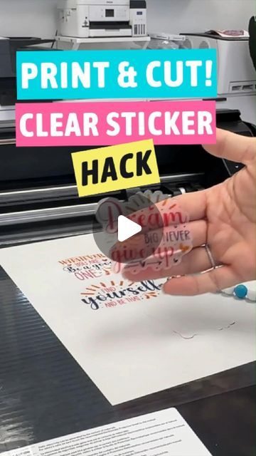 Melissa💕Silhouette CAMEO, Printer, Small Biz Guru on Instagram: "No more struggling with clear sticker paper with this amazing hack! Comment CLEAR and I will send you the full tutorial! #silhouettestudio #printandcutsticker #printandcut" Cricut Clear Sticker Paper, Diy Printable Stickers, Clear Stickers Cricut, Diy Clear Stickers, Silhouette Cameo 4 Tutorials, How To Make Clear Stickers, How To Make Transparent Stickers, Make Stickers With Silhouette, Sticker Paper Ideas