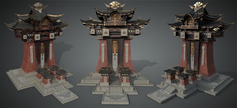 Minecraft Japanese, Concert Stage Design, Pagoda Lanterns, Asian Architecture, Chinese Architecture, Ancient Temples, Ancient Architecture, Anime Scenery Wallpaper, Fantasy Landscape