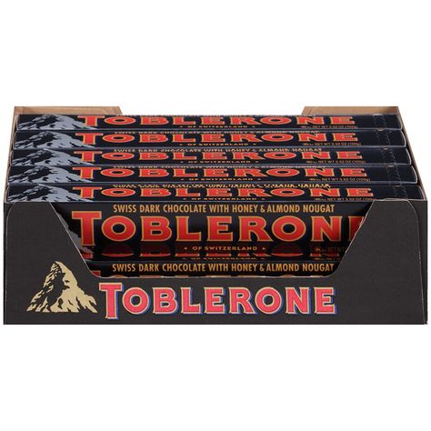 Toblerone Chocolate, European Chocolate, Delicious Holiday Desserts, Chocolate Bar Wrapping, Dark Chocolate Candy, Swiss Chocolate, Valentines Day Chocolates, Milk Chocolate Candy, Honey Almonds