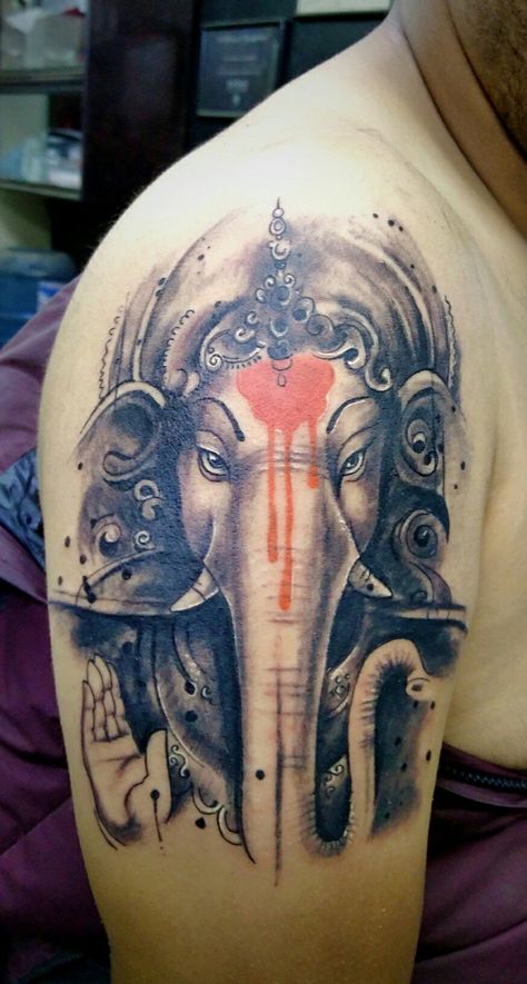 lord ganesh tattoo Ganesh Tatoos Design, Lord Ganesh Tattoo, Ganpati Tattoo, Tatoos Design, Mens Side Tattoos, Mom Dad Tattoo Designs, Ganesh Tattoo, Shiva Sketch, Mahadev Hd Wallpaper