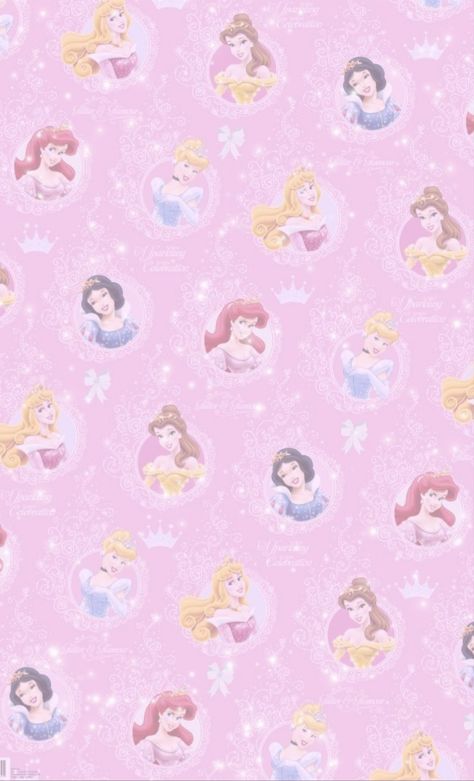 Pink Princess Wallpaper Aesthetic, Disney Princess Phone Wallpaper, Vintage Disney Princess Aesthetic Wallpaper, Princess Background Wallpapers, Disney Princess Background, Disney Templates, Bows Wallpaper, Gyaru Girl, Wolf Girl And Black Prince