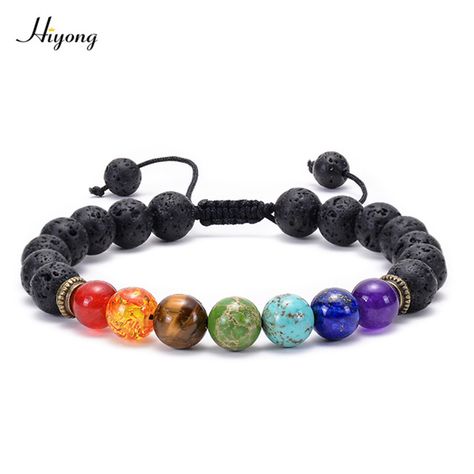 7 Chakra Bracelet Men Wome Lava Rock Aromatherapy Essential Oil Diffuser Bracelet Braided Natural Stone Yoga Beads Bracelets Yoga Bracelet Beads, Yoga Beads, Lava Rock Bracelet, Essential Oil Bracelet, Aromatherapy Bracelet, Chakra Racine, Chakra Beads, Oil Diffuser Bracelet, Lava Stone Bracelet