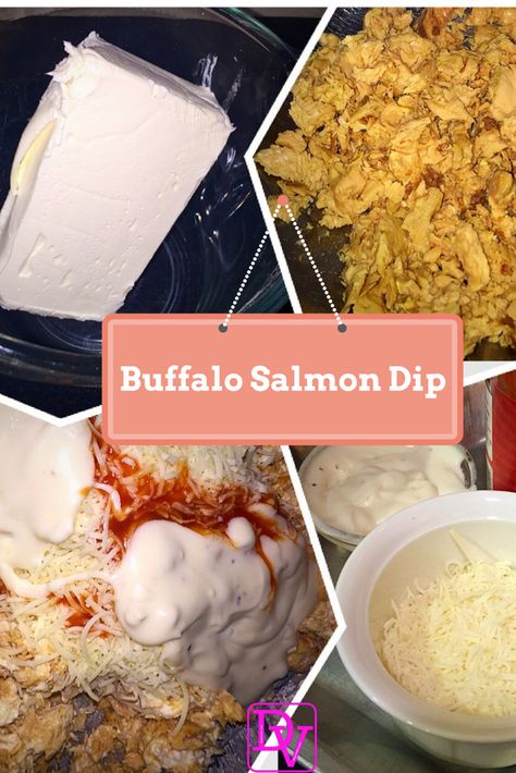 Buffalo Salmon Dip - I use smoked salmon and more salmon to other goodies ratio and it disappears! Buffalo Salmon, Recipes Burgers, Salmon Dip Recipes, Dip Party, Best Smoked Salmon, Cold Dip, Buffalo Dip, Salmon Dip, Smoked Salmon Dip