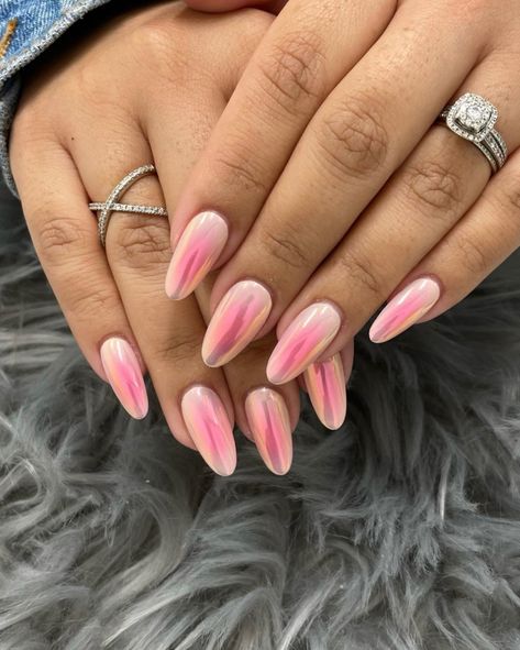 Chrome Summer Nails, Summer Chrome Nails, Chrome Manicure, Blue Chrome Nails, White Chrome Nails, Bright Pink Nails, Aura Nails, Pink Chrome Nails, Nagellack Trends