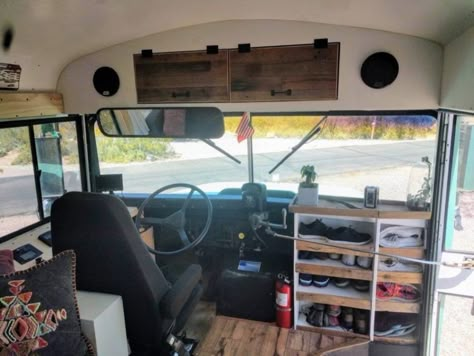 Living In A Bus, Bus Remodel, Bus Rv Conversion, Skoolie Ideas, School Bus Tiny House, School Bus Camper, Skoolie Conversion, School Bus House, Converted School Bus