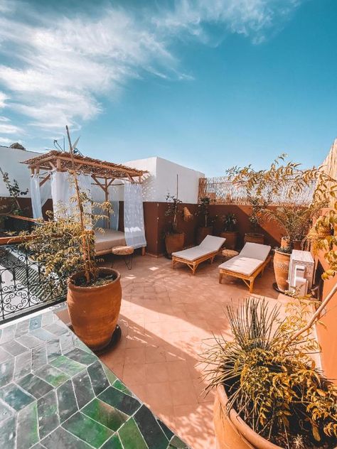 Riad Nanou - Private Riad with Pool & Rooftop, Marrakech – Updated 2023 Prices Riad Rooftop, Morrocan Riad, Pool Rooftop, Marrakech Riad, Sky Lounge, Swimming Pool Tiles, Swimming Pools Inground, Swim Up Bar, Marrakech Morocco