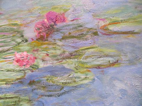 Claude Monet | (detail) Water Lilies, ca 1914-17. Oil on can… | Flickr Claude Monet Widget, Claude Monet Aesthetic, Pink And Green Painting, Monet Lilies, Notion Wallpaper, Water Lilies Monet, Monet Wallpaper, Claude Monet Water Lilies, Claude Monet Paintings