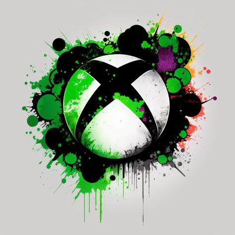 Xbox creative logo Xbox Painting Ideas On Canvas, Xbox Painting Ideas, Xbox Tattoo Ideas, Xbox Clipart, Xbox Logo Wallpapers, Xbox Series X Setup, Xbox Tattoo, Xbox Art, Xbox Wallpaper