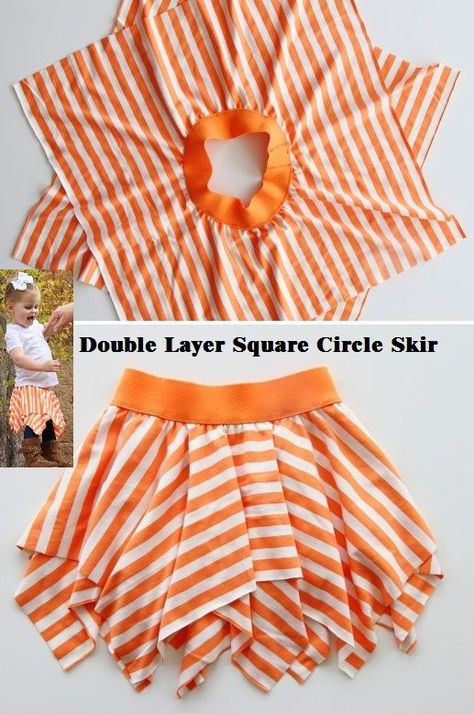 Square Circle Skirt, Sewing Baby Clothes, Kids Frocks Design, Sewing Clothes Women, Kids Dress Wear, Kids Dress Patterns, Baby Dress Design, Girls Frock Design, Fashion Sewing Tutorials