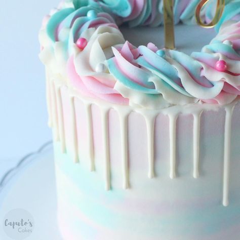 Gender Reveal Drip Cake, Gender Reveal Cake, Drip Cake, Drip Cakes, Shower Cake, Baby Shower Cakes, Cake Ideas, Gender Reveal, Happy Friday