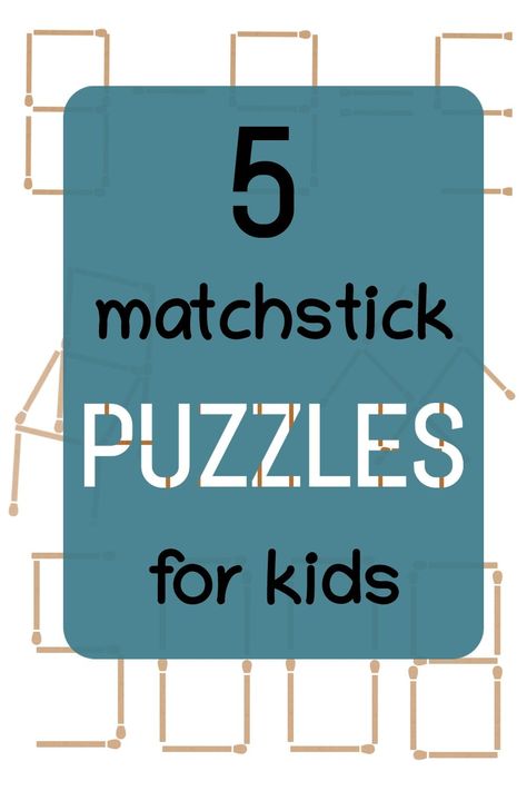 Engage your kids in some lateral thinking puzzles using matchsticks. Don't have a matchstick ? No Worries, you can use pretzel sticks, toothpicks or twigs from your garden. Give this activity a try and your kids will have a blast Match Stick Puzzles, Mind Games For Kids, Experiments To Do At Home, Lateral Thinking Puzzles, Stem Activities For Kids, High School Art Lesson Plans, Coordinate Graphing, Lateral Thinking, Myth Busters