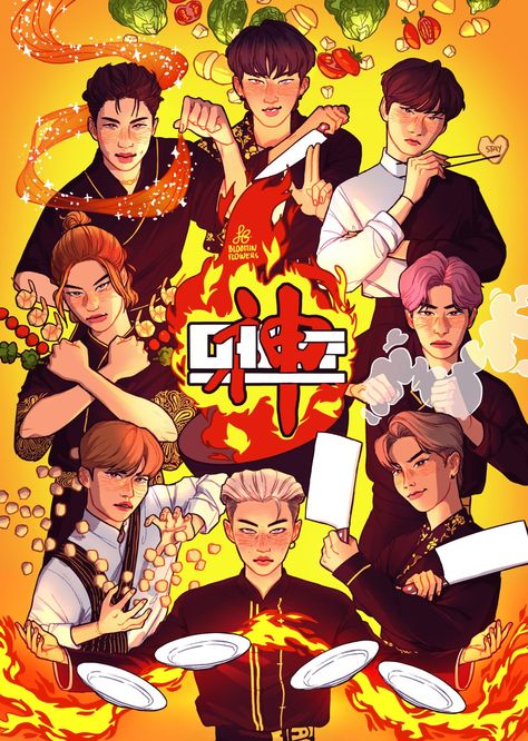 fili 🌺 on Twitter: "God's Menu 🔥🔥 #StrayKids  #straykidsfanart… " Pared Aesthetic, God's Menu Stray Kids, Stray Kids God's Menu, Skz Fanart, Kids Fans, Stray Kids Chan, Kpop Drawings, Kpop Posters, Skz In Cute