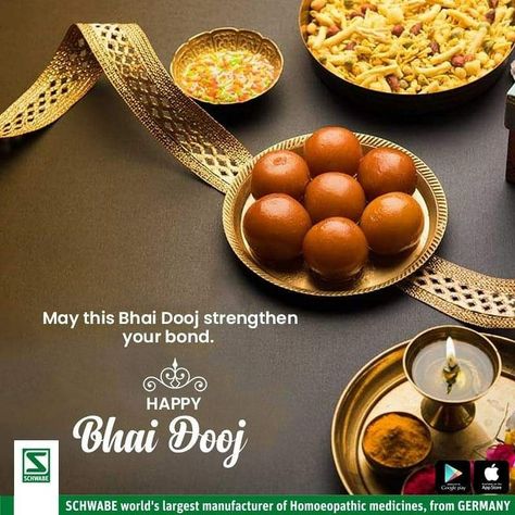 May this Bhai Dooj add sweetness to your life and bring you endless joy. #SchwabeIndia #BhaiDooj #HappyBhaiDooj #BhaiDooj2020 #festiveseason #festivalsofindia #festivevibes #brosislove #brosisloveforever Bhai Dooj Creative, Happy Bhai Dooj, Bhai Dooj, Paper Craft Videos, Festivals Of India, Best Wishes, Theme Ideas, Craft Videos, Paper Craft