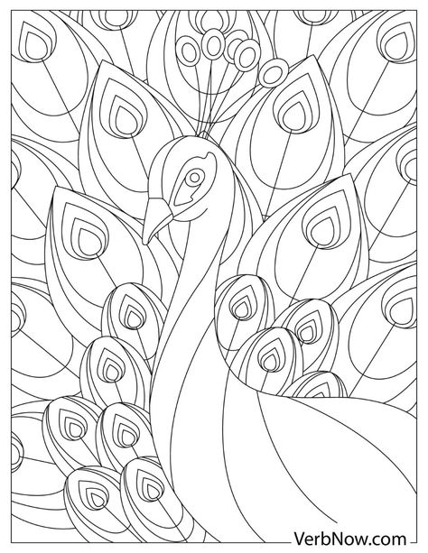 Free PEACOCK Coloring Pages for Download (Printable PDF) Peacock Coloring Pages, Penguin Coloring Pages, Coloring Pages For Grown Ups, Peacock Pictures, Fabric Painting Techniques, Peacock Wall Art, Farm Animal Coloring Pages, English Paper Piecing Quilts, Stained Glass Birds