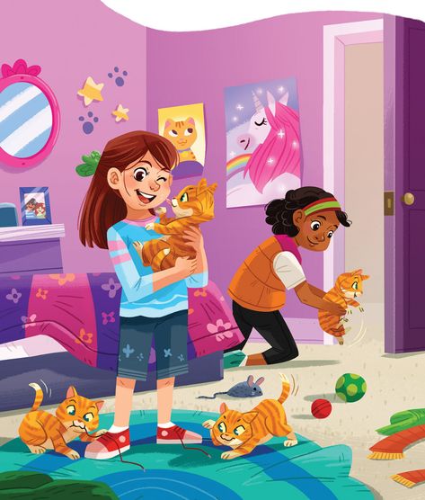 Animal Tales Magazine: Birthday Surprise on Behance Child Books Illustration, Bedroom Illustration, Story Illustration, Illustration Art Kids, Pet Projects, Billboard Design, Picture Books Illustration, Book Illustration Art, A Short Story