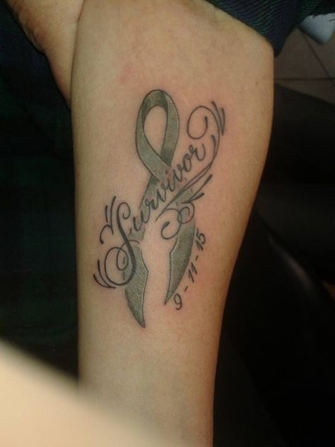 My Brain Tumour Survivor tattoo, Brain Tumour Survivor Tattoo, Survivor Tattoo, Brain Tumour, Cross Tattoo, My Brain, Tattoo Idea, Tattoos And Piercings, Paw Print Tattoo, Tattoos For Guys