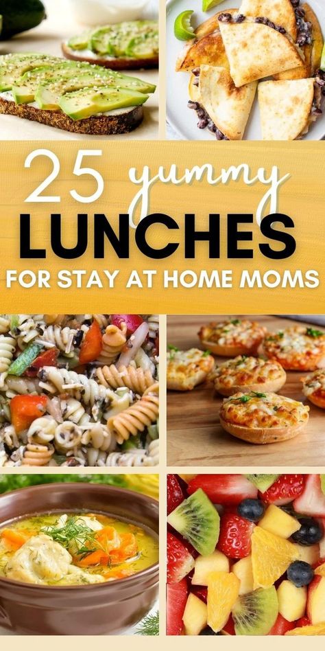 Easy Lunch Ideas Family, Easy Lunch Ideas For Stay At Home Moms, At Home Lunches For Adults, Easy Lunches For Adults, Easy Lunches For Family, Stay At Home Mom Dinner Ideas, Easy Lunches To Take To Work Picky Eaters, Work From Home Lunch Ideas Healthy, Simple At Home Lunch Ideas