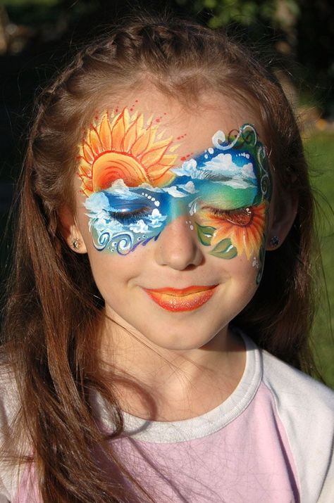 Girl Face Painting, Face Paint Makeup, Face Art Makeup, Kids Face Paint, Painting Competition, Makijaż Smokey Eye, Tattoo Girls, Face Painting Designs, Women Body