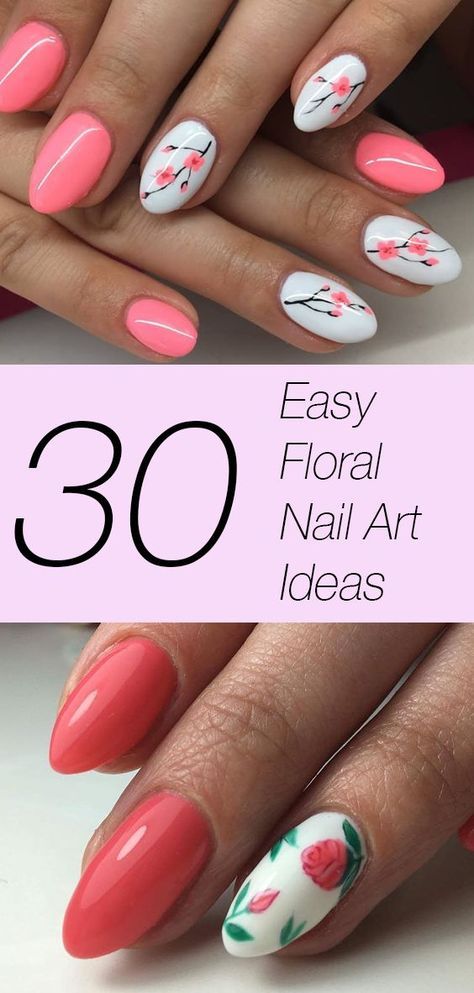 Easy Floral Nail Art, Floral Nail Designs, Spring Essentials, Floral Nail, Cute Spring Nails, Floral Nail Art, French Floral, Fake Nail, Best Nail Art